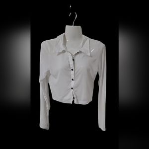 SHEER BUTTON-UP SHIRT